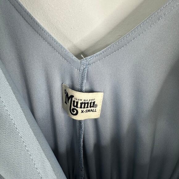 Show Me Your Mumu Kendal Steel Blue Chiffon Maxi Dress - Picture 5 of 7